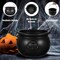 4E’s Novelty 7.5" Black Plastic Cauldron Candy Bowl – Large Halloween Witch Pot Bucket for Trick or Treat, Party Table Centerpiece, St. Patrick’s Day Pot of Gold, Leprechaun Decor, Wizard Accessory